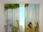 Просвечивающая штора Funny animals 240x220 cm