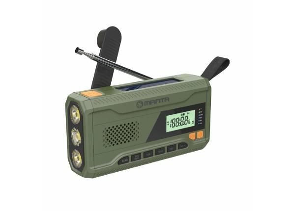 Радио Manta RDI401G с солнечной батареей и динамо-генератором
