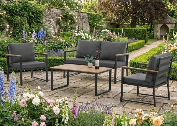 Садовая мебель Modena, серый/черный