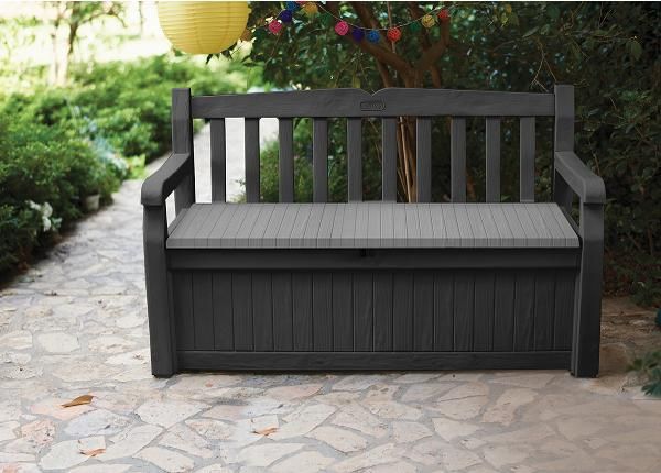 Садовая скамейка с ящиком для хранения Keter Eden, графит