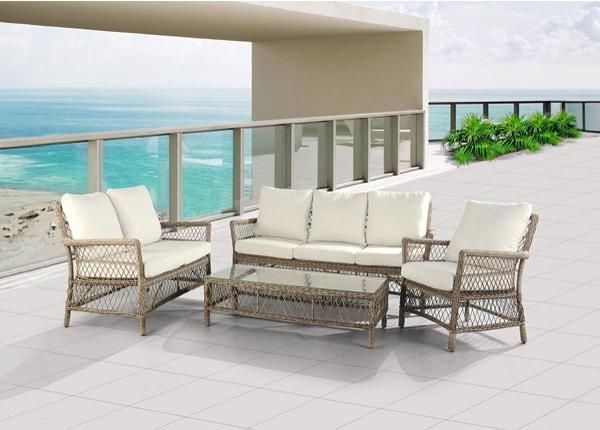 Садовый комплект мебели Picante стол+стул+2 дивана светло-бежевый/коричневый