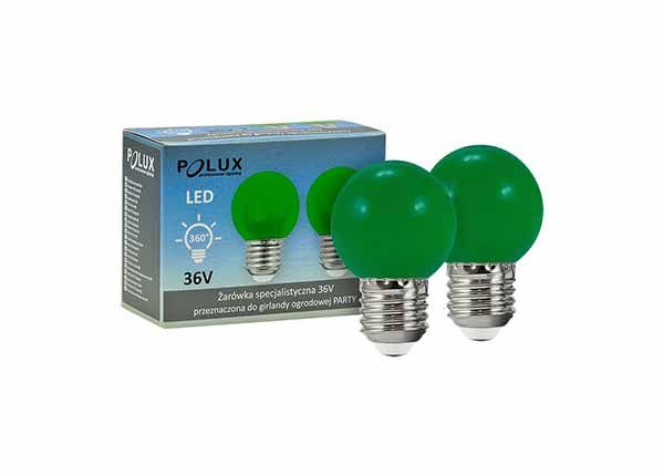 Светодиодная лампа E27 G45 0,5Вт зеленая, 2 шт