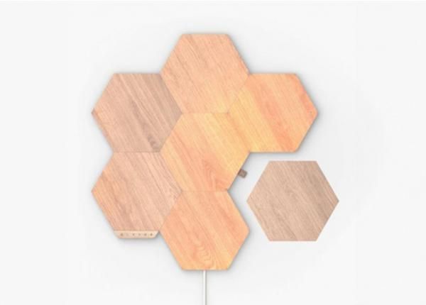 Стартовый набор Nanoleaf Elements Wood Look Hexagons (7 панелей), теплый и холодный свет
