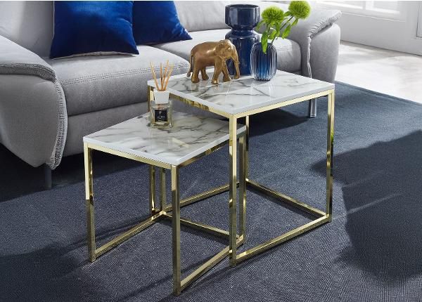 Столики Marmor, белый 2 шт