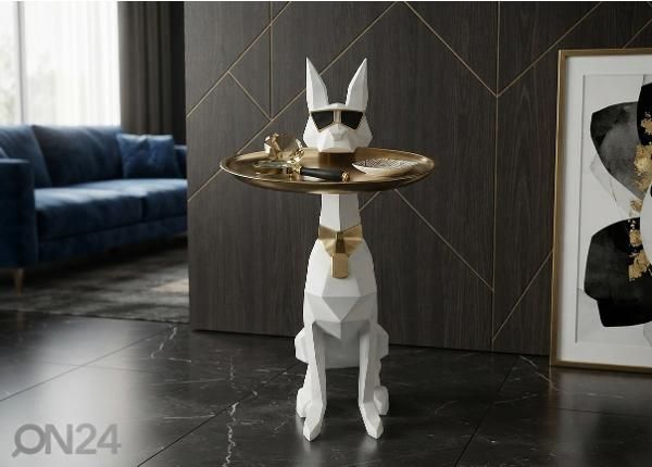 Столик Cane, белый/золотистый