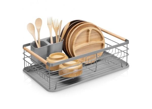 Сушилка для посуды, серая