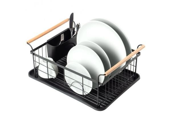 Сушилка для посуды, черная