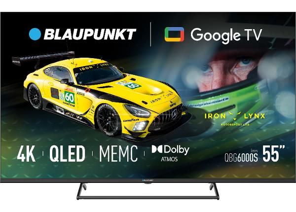 Телевизор Blaupunkt 55" (139 см) QLED 4K Ultra HD Google TV, Dolby Vision, Dolby Atmos