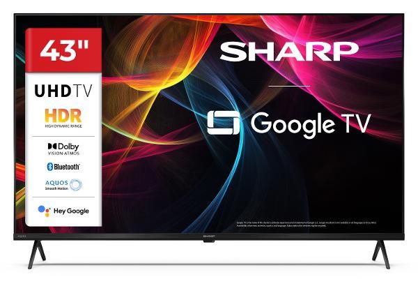 Телевизор Sharp 43 дюйма (108 см) 4K Ultra HD Google TV, Dolby Vision, Dolby Atmos