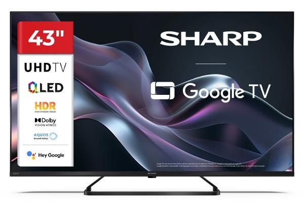Телевизор Sharp 43" (108 см) QLED 4K Ultra HD Google TV, Dolby Vision, Dolby Atmos