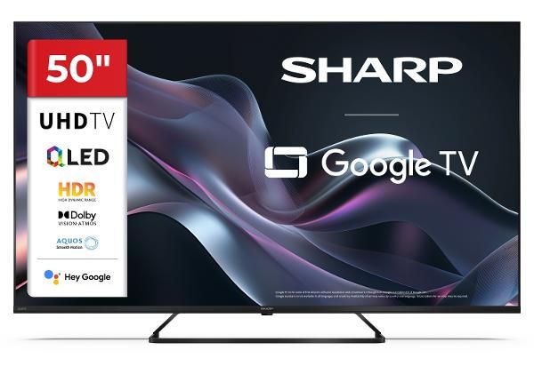 Телевизор Sharp 55" (126 см) QLED 4K Ultra HD Google TV, Dolby Vision, Dolby Atmos