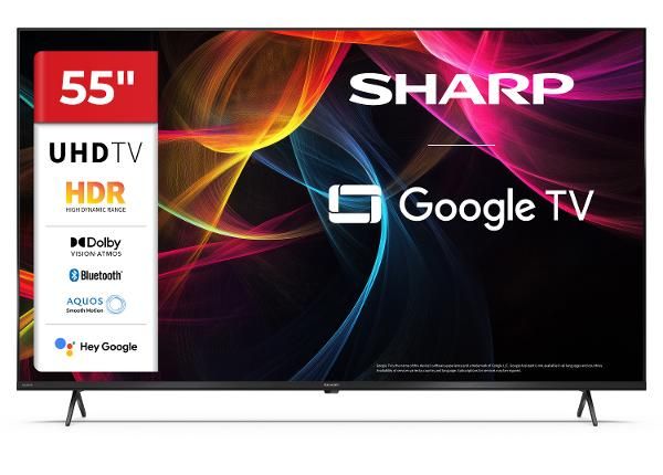 Телевизор Sharp 55" (139 см) 4K Ultra HD Google TV, Dolby Vision, Dolby Atmos
