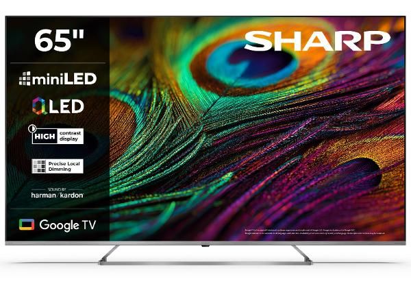 Телевизор Sharp 65" (164 см) Mini LED QLED 4K Ultra HD Google TV, Harman/Kardon, DolbyVision, DolbyAtmos