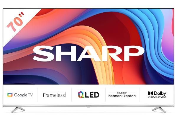 Телевизор Sharp 70" (177 см) 4K Ultra HD Smart Google TV, Dolby Vision, Dolby Atmos, HARMAN/KARDON®
