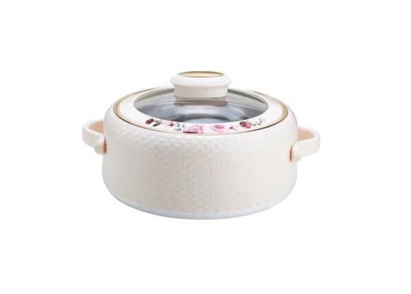 Термокастрюля со стеклянной крышкой Nayasa Coral cream 2 л