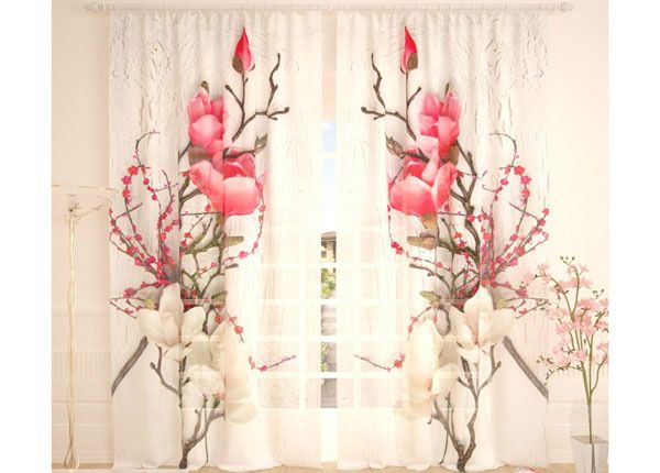 Тюлевые занавески Flowers on a White Tree 400x260 cm