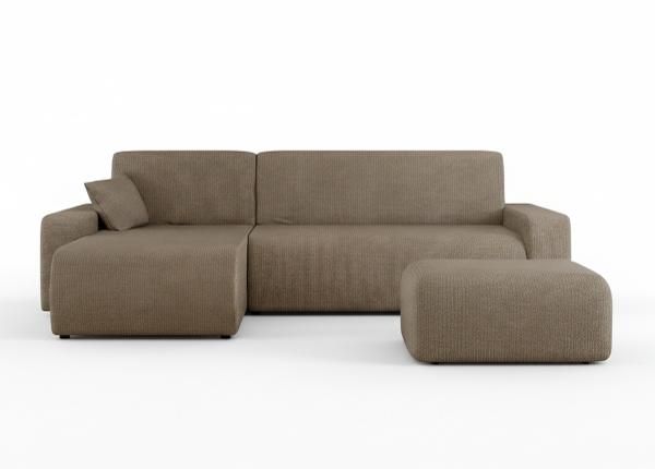 Угловой диван-кровать + пуф