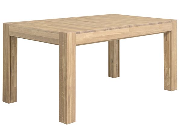 Удлиняющийся обеденный стол из дуба 160-280x90 cm, белое масло