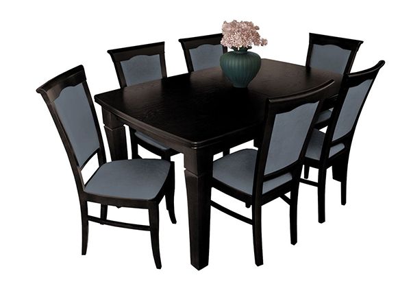 Удлиняющийся обеденный стол 100x160-400 cm + 6 стульев