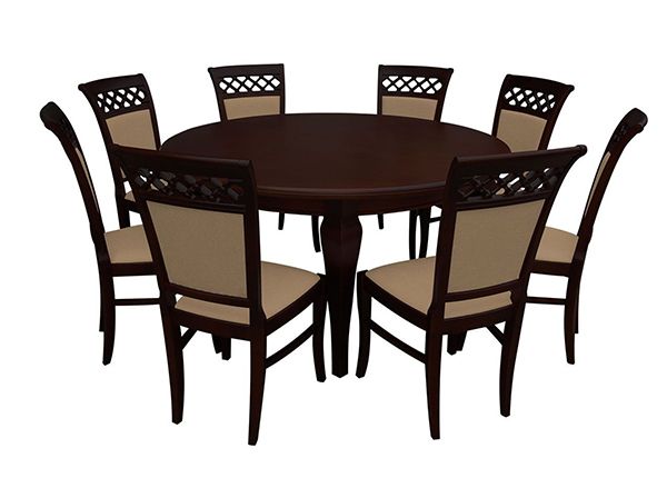 Удлиняющийся обеденный стол 150x150-200 cm + 8 стульев
