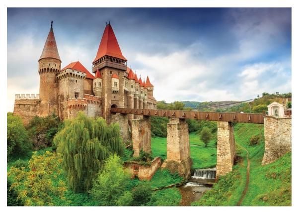 Флизелиновые фотообои Transylvanian Corvin Castle with Wooden Bridge 368x254 см