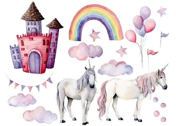 Флизелиновые фотообои Unicorns And Rainbow