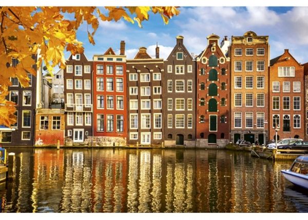 Флисовые обои "Houses in amsterdam" 150x250 см