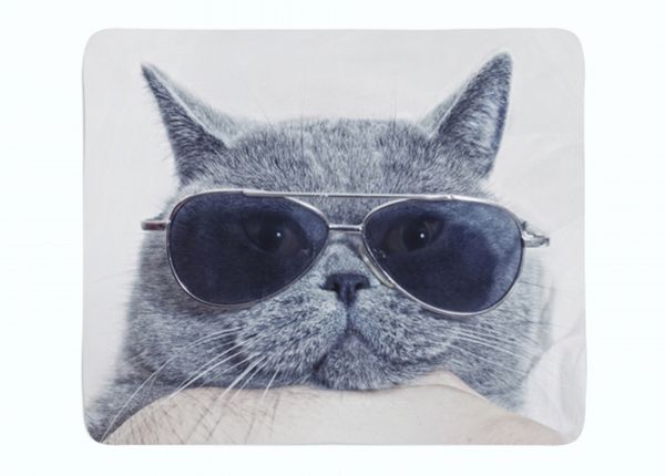 Флисовый плед Stylish Cat 150x200 см