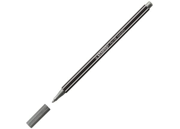 Фломастер Stabilo pen 68-805 metallic, серебрo