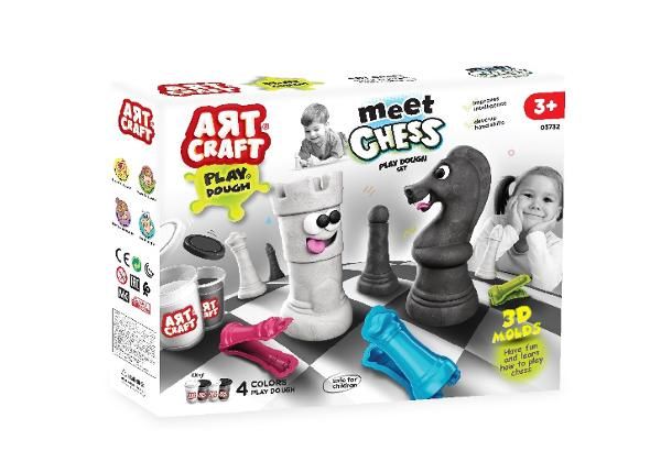Шахматная доска Art Craft Play Dough с формочками
