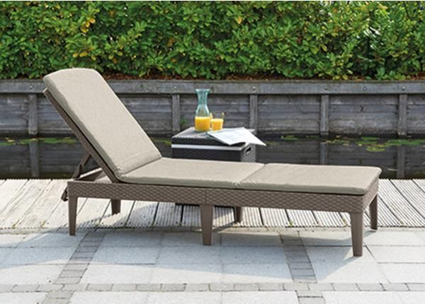 Шезлонг Keter Jaipur с подушкой, цвет капучино