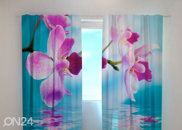 Полузатемняющая штора Skyblue orchids 240x220 cm