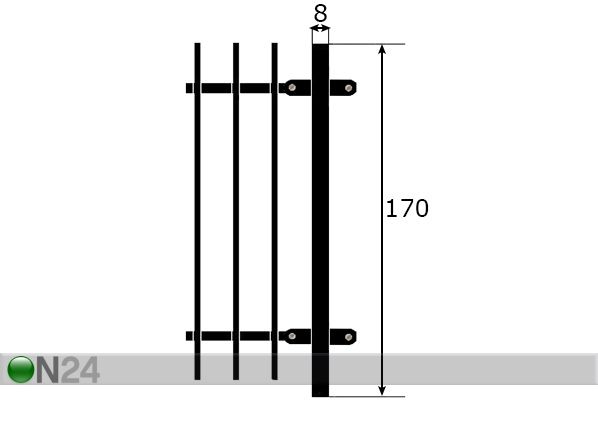 Столб для решётчатой панели 1,7 m