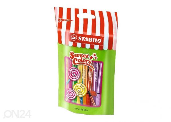 Набор фломастеров Lollipop Stabilo Pen 68, 15 цветов