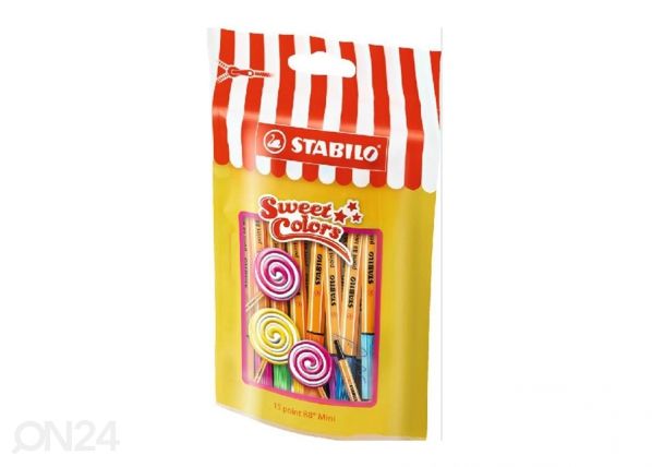 Капиллярная ручка Lollipop Stabilo Point 88, 15 цветов