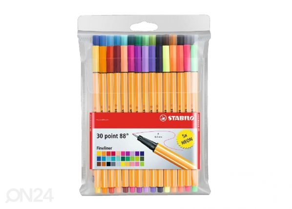Капиллярная ручка Stabilo Point 88, 30 цветов
