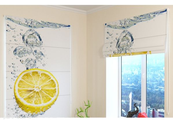 Затемняющие римские шторы Fresh Lemon 120x140 cm