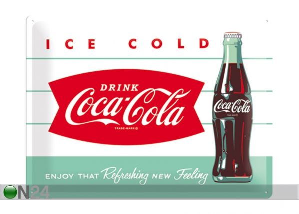 Металлический постер в ретро-стиле Coca Cola Ice Cold 30x40 cm