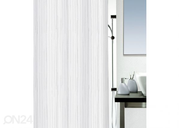 Текстильная штора для ванной Raya белый 180x200 см
