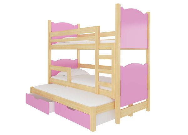 3-местная двухъярусная кровать Lena 75x180 cm