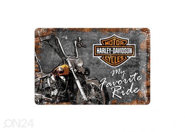 Металлический постер в ретро-стиле Harley-Davidson My Favorite Ride 20x30cm