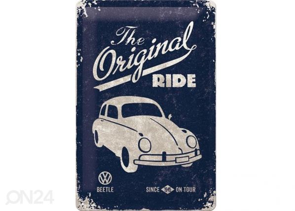 Металлический постер в ретро-стиле VW Beetle The Original Ride 20x30cm