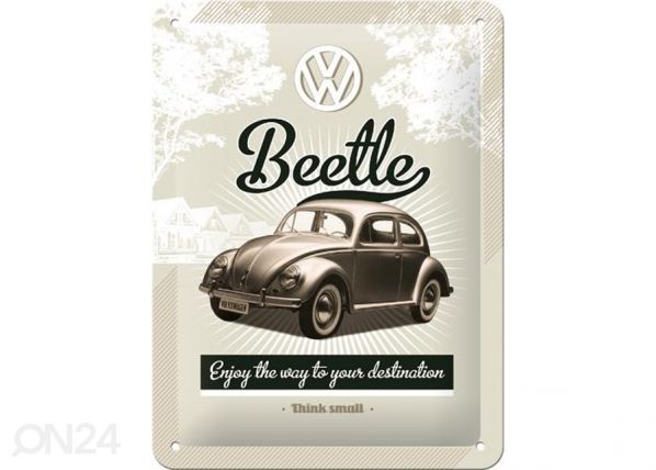 Металлический постер в ретро-стиле VW Beetle 15x20 см