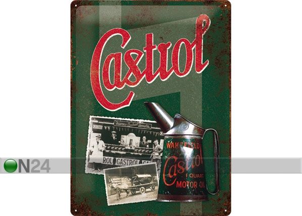 Металлический постер в ретро-стиле Castrol 30x40cm