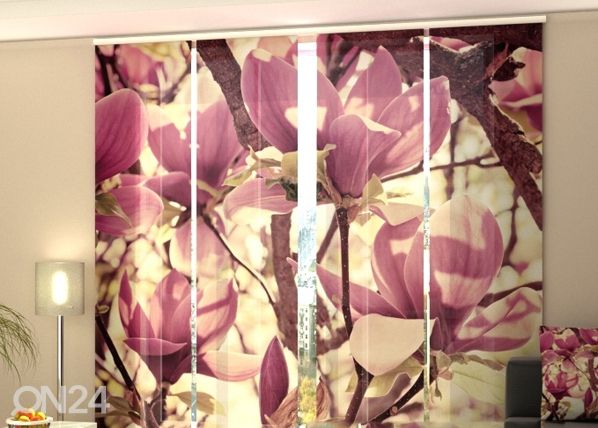 Полузатемняющая панельная штора Pink Magnolias 240x240 см