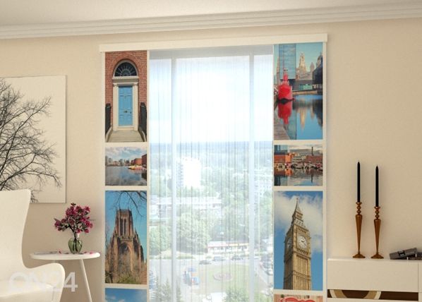 Полузатемняющая панельная штора London Attractions 80x240 cm