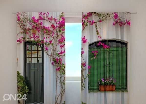 Полузатемняющая штора Flowers on the window 240x220 cm
