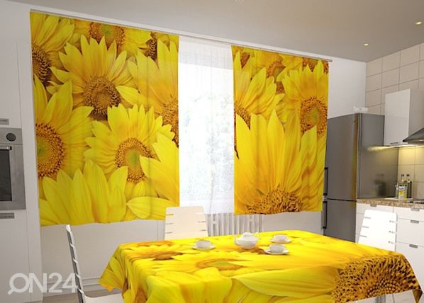 Просвечивающая штора Sunflowers in the kitchen 200x120 см