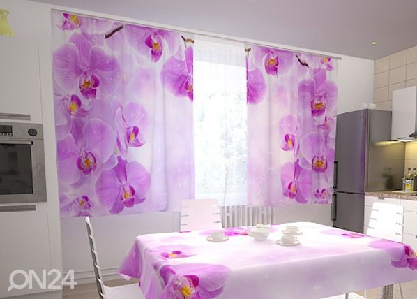 Просвечивающая штора Kitchen in orchids 200x120 см