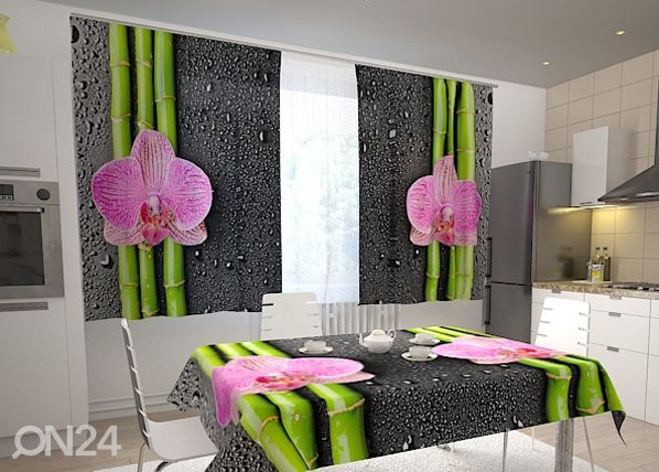Затемняющая штора Orchids and bamboo 2, 200x120 см